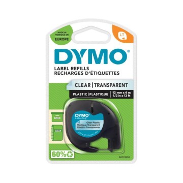 Taśma DYMO LETRATAG 12mm/4m plastikowa przezroczy.
