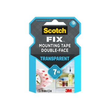 Taśma montażowa SCOTCH 19mm/1,5m transparentna