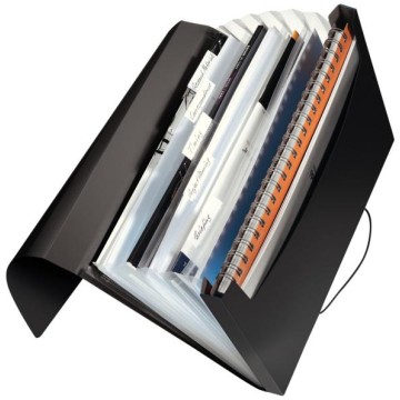 Teczka harmonijka LEITZ SOLID 6 przegr. czarna