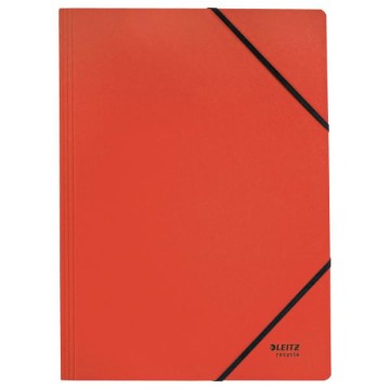Teczka z gumką kartonowa LEITZ RECYCLE czerwona