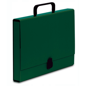 Teczka z rączką VAUPE CLASSIC 4cm zielona ciemna