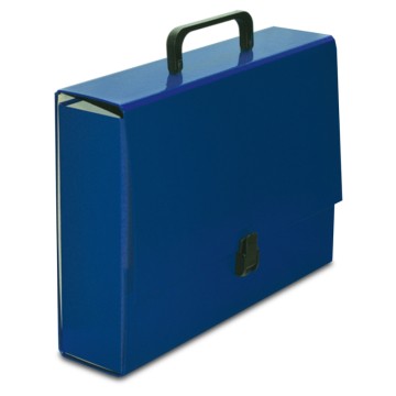 Teczka z rączką VAUPE CLASSIC 8cm niebieska
