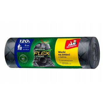 Worki na śmieci 120L LD [8] JN FLEX taśma