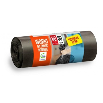 Worki na śmieci 60L HD [50] FIRST PRICE czarne