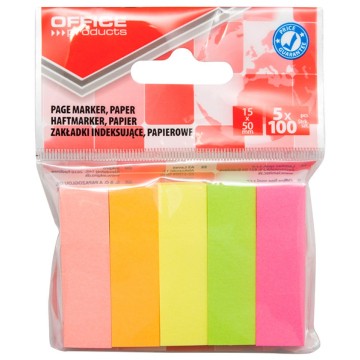 Zakładki OFFICE PROD PAPIER 5x100 (15x50mm)