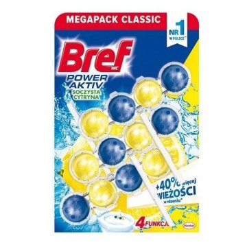 Zawieszki do WC kulki BREF Power Active [3] cytryn